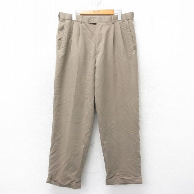 W35★古着 パンツ メンズ ベージュ カーキ 25mar24 中古 ボトムス ロング