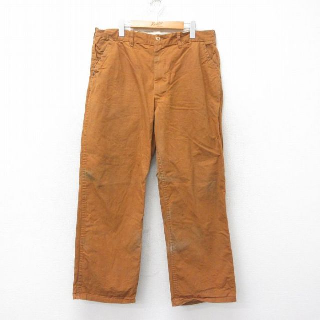 【20%OFF】W37★古着 SAFTBAK ハンティング パンツ メンズ 90年代 90s ダック地 ダブルニー USA製 茶 ブラウン 【spe】 25mar24 中古 ボトムス ロング