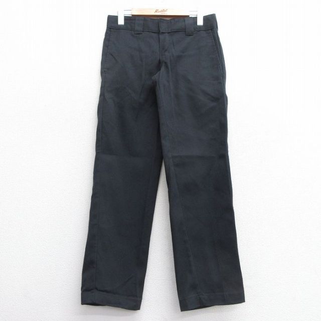 【50%OFF】W33★古着 ディッキーズ Dickies パンツ メンズ 黒 ブラック 25mar24 中古 ボトムス ロング
