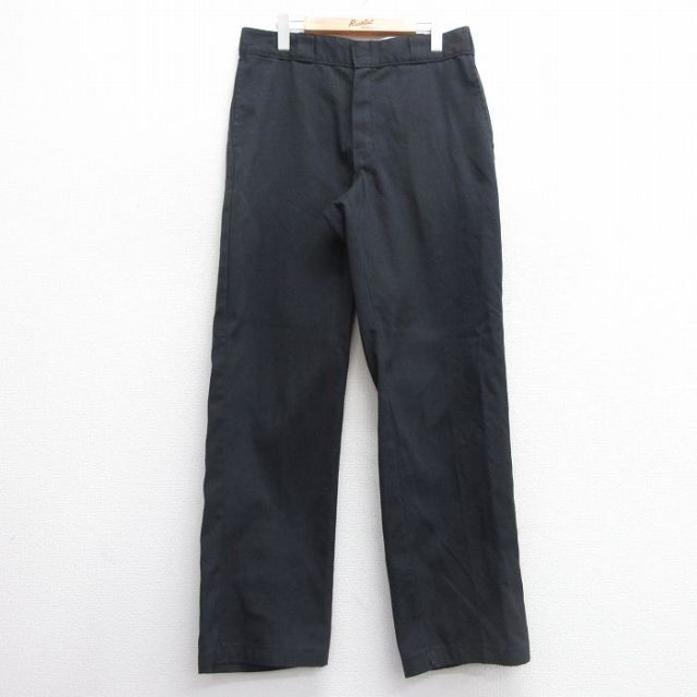 W34★古着 ディッキーズ Dickies パンツ メンズ 874 黒 ブラック 25mar24 中古 ボトムス ロング