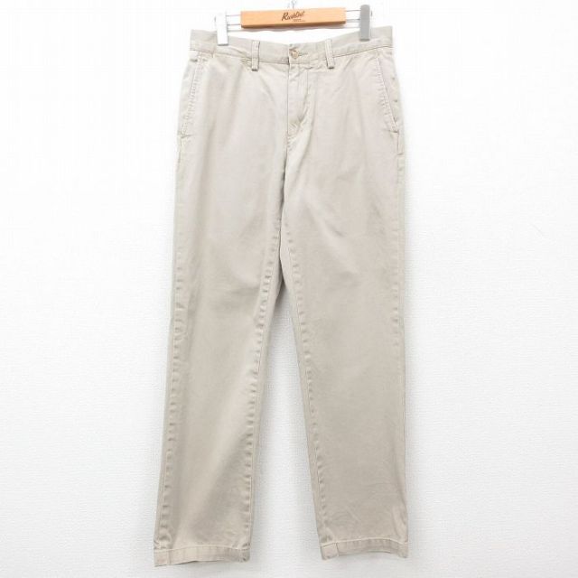 W30★古着 ラルフローレン Ralph Lauren ブランド パンツ メンズ 90年代 90s コットン ベージュ カーキ 25mar24 中古 ボトムス ロング