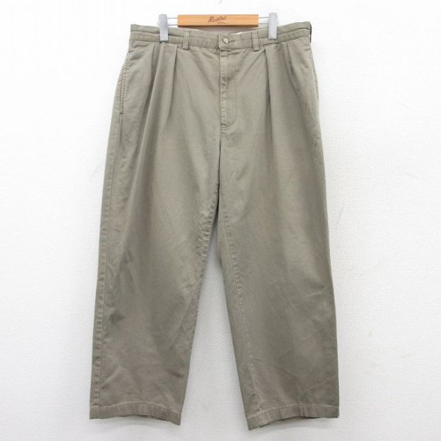W36★古着 ラルフローレン Ralph Lauren ブランド チノ パンツ チノパン メンズ 90年代 90s ANDREW コットン 緑系 グリーン 25mar25 中古 ボトムス ロング