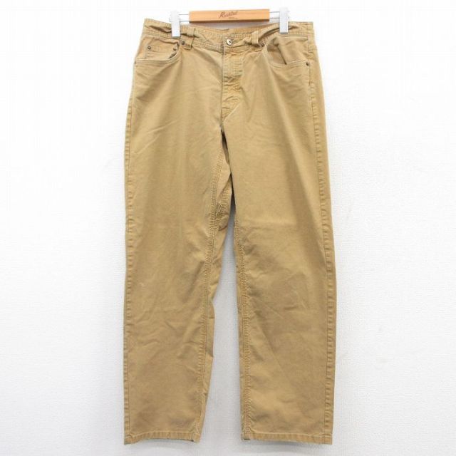 W35★古着 ノースフェイス THE NORTH FACE パンツ メンズ 薄茶 ブラウン 25mar25 中古 ボトムス ロング