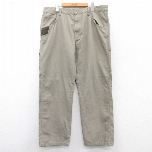 【20%OFF】W39★古着 ラングラー Wrangler ペインター パンツ メンズ ダック地 グレー他 25mar25 中古 ボトムス ロング