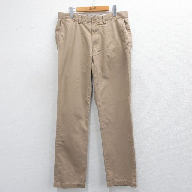 【50%OFF】W34★古着 ラルフローレン Ralph Lauren ブランド パンツ メンズ コットン ベージュ カーキ 25mar26 中古 ボトムス ロング