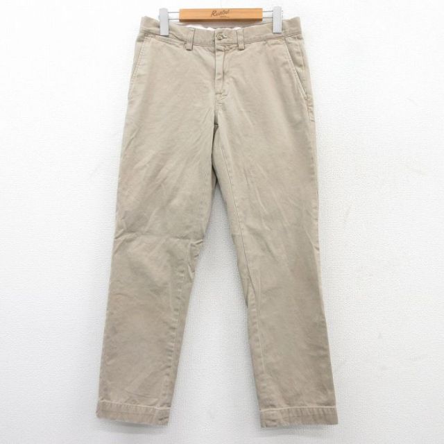 W30★古着ラルフローレン ブランド パンツ メンズ コットン ベージュ カーキ 25mar26 中古 ボトムス ロング