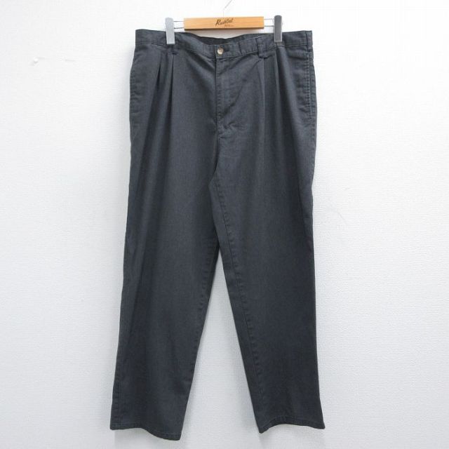 W38★古着 ピューリタン パンツ メンズ 00年代 00s 濃グレー 25mar27 中古 ボトムス ロング