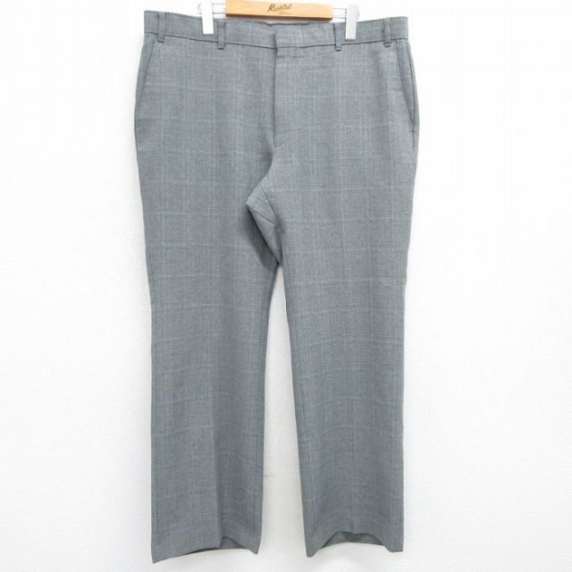 W40★古着 リーバイス Levis アクション スラックス パンツ メンズ 80年代 80s 大きいサイズ タロン グレー他 チェック 25mar27 中古 ボトムス ロング