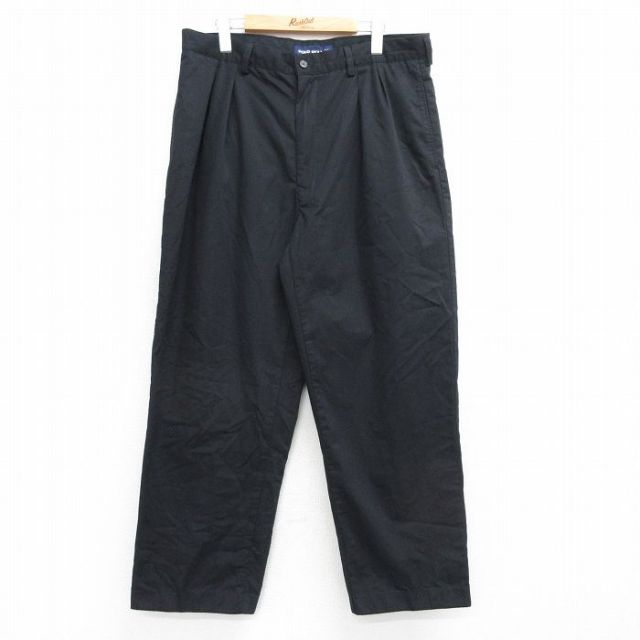 W36★古着 ラルフローレン Ralph Lauren ポロゴルフ ブランド パンツ メンズ 黒 ブラック 【spe】 25mar27 中古 ボトムス ロング