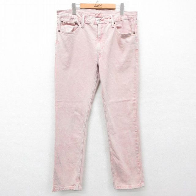 W37★古着 リーバイス Levis 511 ジーンズ メンズ ピンク デニム 25mar27 中古 ボトムス ジーパン Gパン ロング パンツ