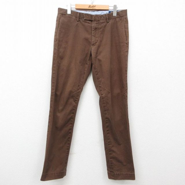 W32★古着 ラルフローレン Ralph Lauren ブランド パンツ メンズ 茶 ブラウン 25mar28 中古 ボトムス ロング