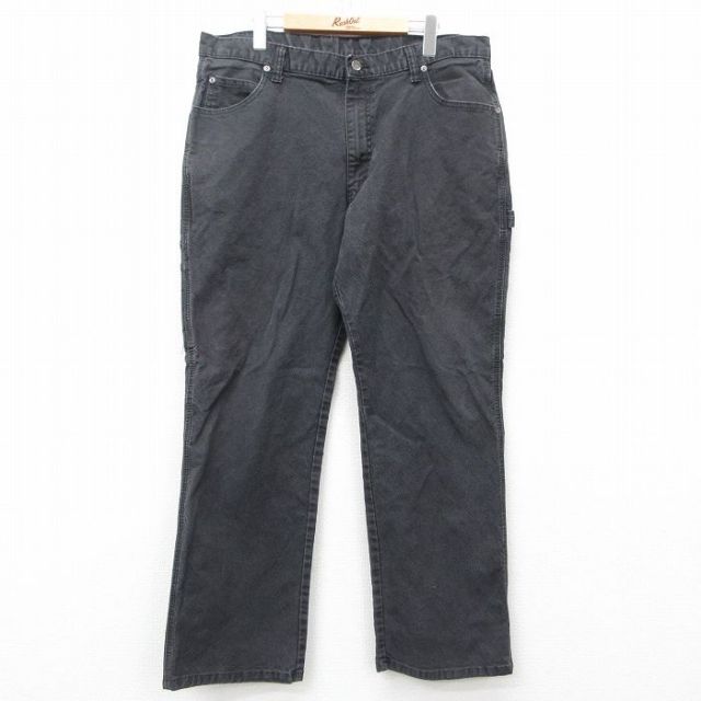 W37★古着 ディッキーズ Dickies ペインター パンツ メンズ 黒 ブラック デニム 25mar28 中古 ボトムス ロング
