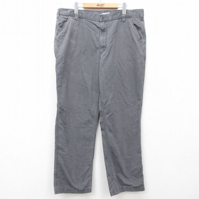 W40★古着 カーハート Carhartt パンツ メンズ 大きいサイズ 濃グレー 25mar28 中古 ボトムス ロング