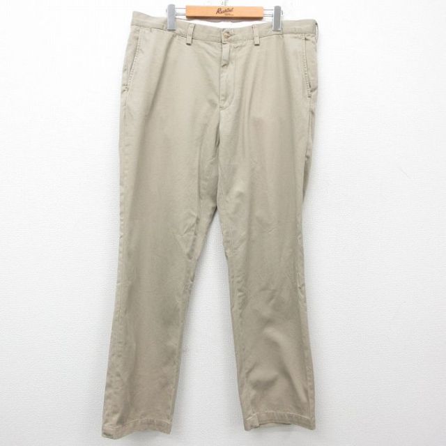 W40★古着 ラルフローレン Ralph Lauren ブランド パンツ メンズ ベージュ カーキ 25mar28 中古 ボトムス ロング