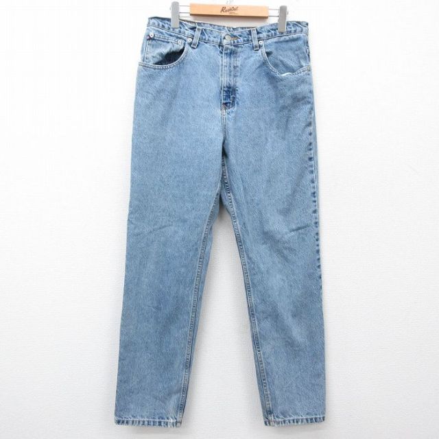 W34★古着 ラルフローレン Ralph Lauren ブランド ジーンズ メンズ コットン 紺 ネイビー デニム 25mar29 中古 ボトムス ジーパン Gパン ロング パンツ