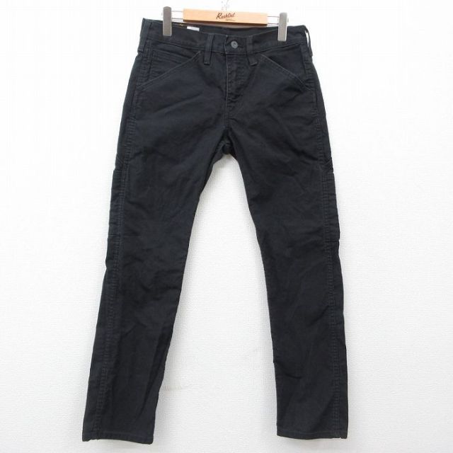 W32★古着 リーバイス Levis パンツ メンズ 黒 ブラック 25mar29 中古 ボトムス ロング