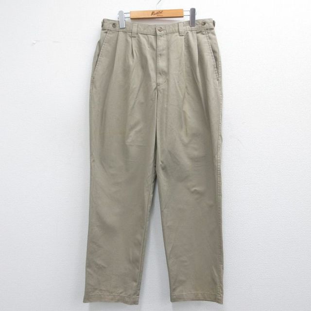 W35★古着 ドッカーズ パンツ メンズ コットン 薄ベージュ カーキ 25mar29 中古 ボトムス ロング