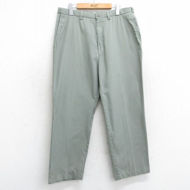 W35★古着 haggar パンツ メンズ 薄緑系 グリーン 25mar29 中古 ボトムス ロング