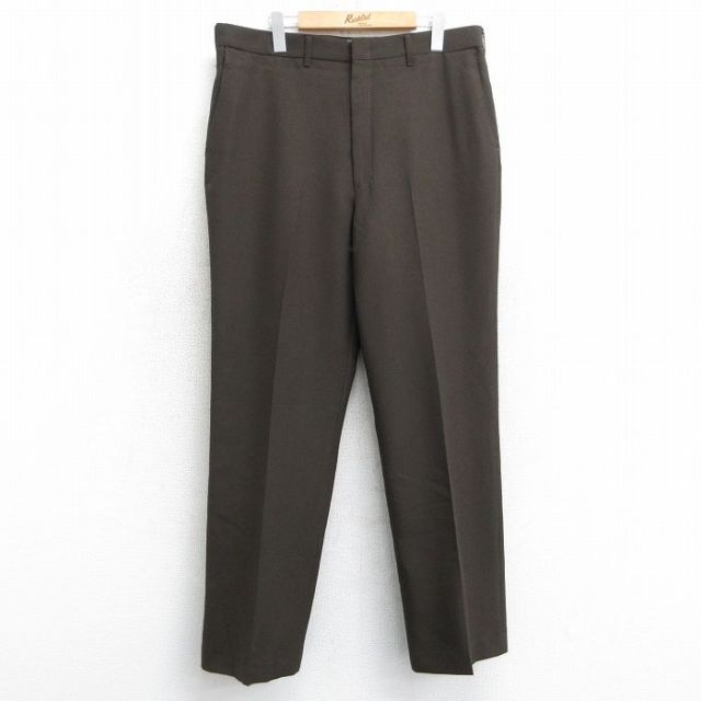 W35★古着 ピューリタン スラックス パンツ メンズ 濃茶 ブラウン 25mar29 中古 ボトムス ロング