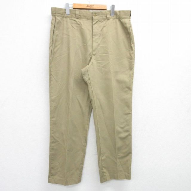 W37★古着 パンツ メンズ 80年代 80s USA製 タロン ベージュ カーキ 【spe】 25apr02 中古 ボトムス ロング