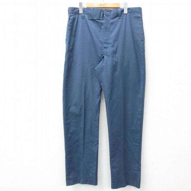 W36★古着 ワーク パンツ メンズ 90年代 90s USA製 紺 ネイビー 25apr01 中古 ボトムス ロング
