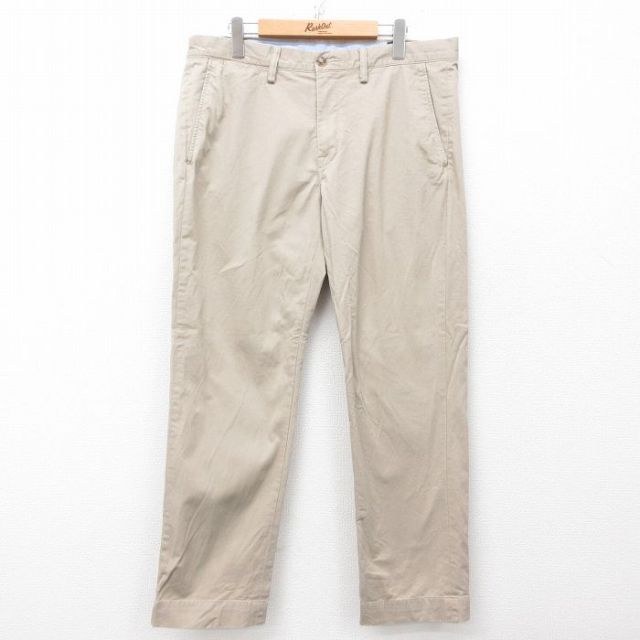 W34★古着 ラルフローレン Ralph Lauren ブランド パンツ メンズ ベージュ カーキ 25apr01 中古 ボトムス ロング