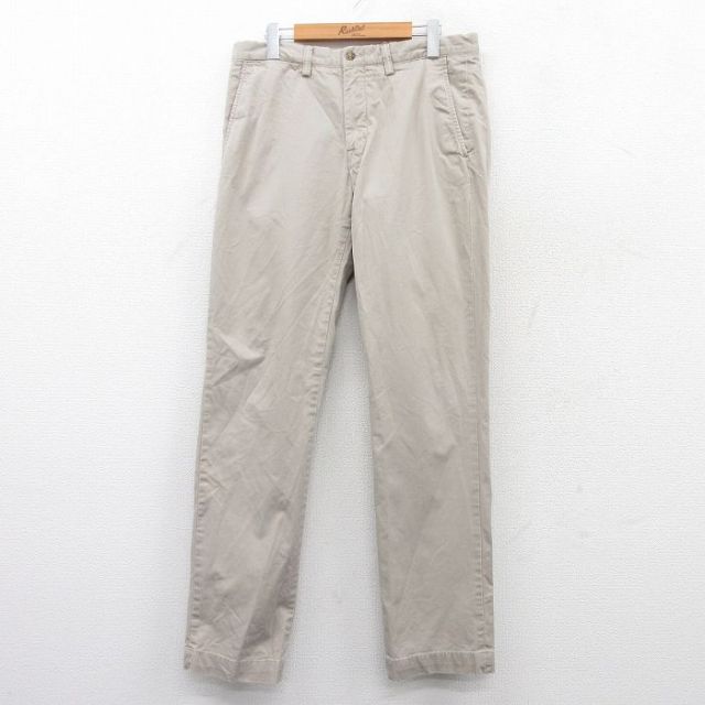 W32★古着 ラルフローレン Ralph Lauren ブランド チノ パンツ チノパン メンズ ワンポイントロゴ ベージュ カーキ 25apr01 中古 ボトムス ロング