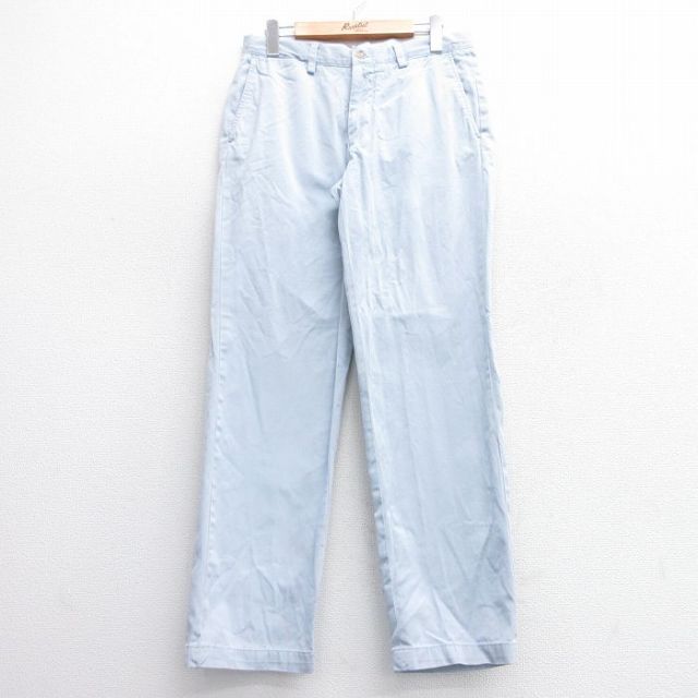 W29★古着 ラルフローレン Ralph Lauren ブランド パンツ メンズ コットン 薄紺 ネイビー 25apr02 中古 ボトムス ロング