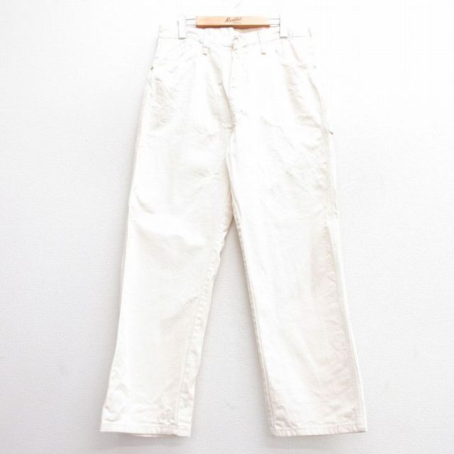 W33★古着 ビッグベン BIG BEN ラングラー Wrangler ペインター パンツ メンズ 80年代 80s USA製 タロン 生成り 25apr03 中古 ボトムス ロング