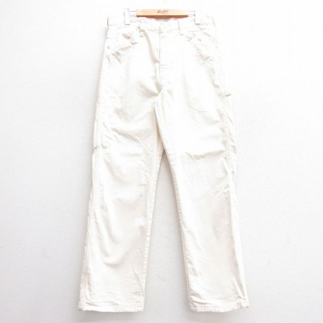 W33★古着 ビッグベン BIG BEN ラングラー Wrangler ペインター パンツ メンズ 80年代 80s USA製 タロン 生成り 25apr03 中古 ボトムス ロング