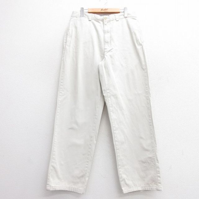 W33★古着 ラルフローレン Ralph Lauren ブランド チノ パンツ チノパン メンズ 90年代 90s PHILIP コットン 薄ベージュ カーキ 25apr03 中古 ボトムス ロング