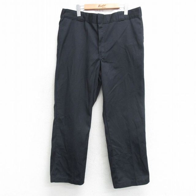 W35★古着 ディッキーズ Dickies ワーク パンツ メンズ 874 黒 ブラック 25apr04 中古 ボトムス ロング