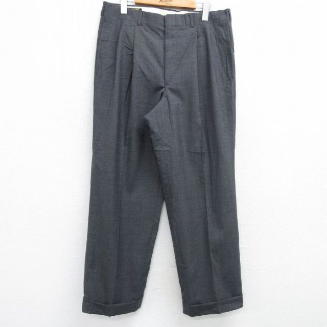 W32★古着 ブルックスブラザーズ BROOKS BROTHERS ブランド スラックス パンツ メンズ 80年代 80s USA製 グレー 25apr04 中古 ボトムス ロング