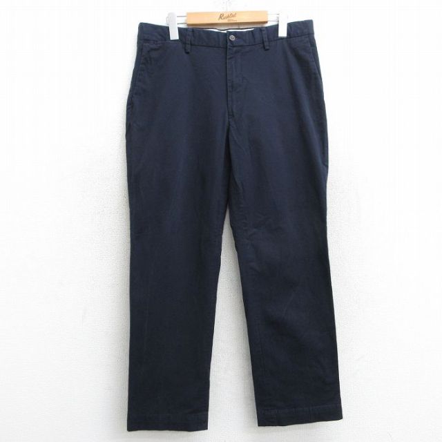W35★古着 ラルフローレン Ralph Lauren ブランド パンツ メンズ 紺 ネイビー 25apr10 中古 ボトムス ロング