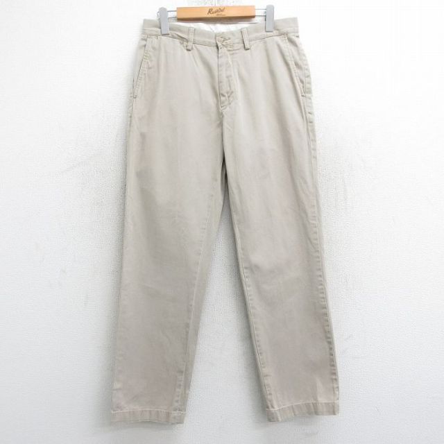 W32★古着 ラルフローレン Ralph Lauren ブランド チノ パンツ チノパン メンズ 90年代 90s コットン ベージュ カーキ 25apr10 中古 ボトムス ロング