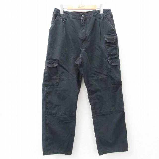 W35★古着 5.11 タクティカル カーゴ パンツ メンズ ダック地 コットン 黒 ブラック 25apr10 中古 ボトムス ロング