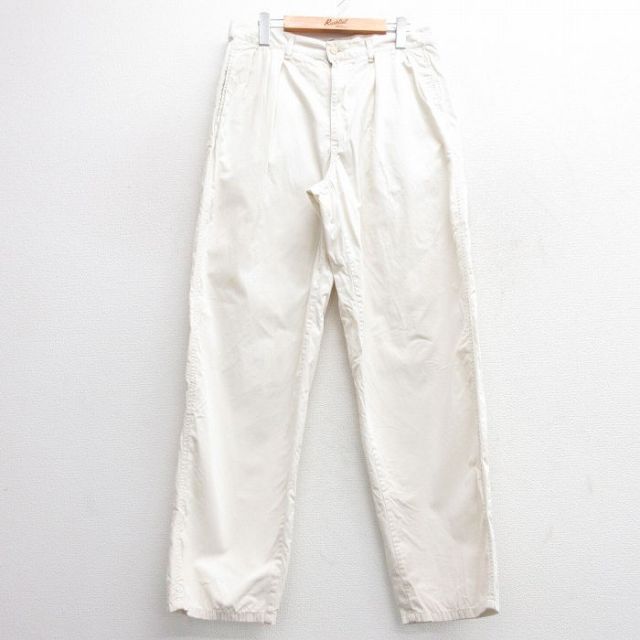 W32★古着 ラルフローレン Ralph Lauren ブランド チノ パンツ チノパン メンズ 90年代 90s コットン USA製 生成り 【spe】 25apr11 中古 ボトムス ロング