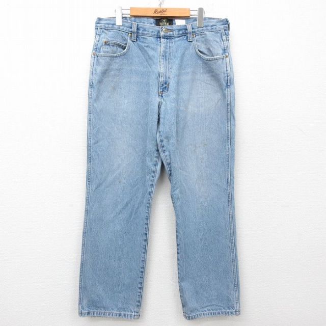 【50%OFF】W34★古着 レッドヘッド ジーンズ メンズ 00年代 00s ヒゲ コットン 紺 ネイビー デニム 25apr11 中古 ボトムス ジーパン Gパン ロング パンツ