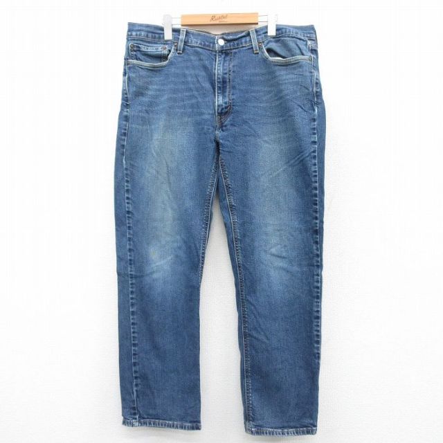 W38★古着 リーバイス Levis 541 ジーンズ メンズ ヒゲ 紺 ネイビー デニム 25apr11 中古 ボトムス ジーパン Gパン ロング パンツ