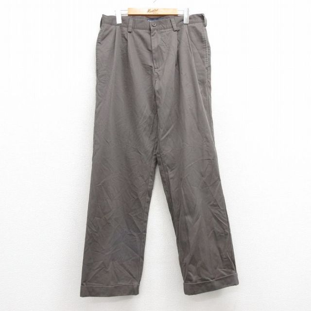 【50%OFF】W32★古着 IZOD チノ パンツ チノパン メンズ コットン グレー系 25apr11 中古 ボトムス ロング