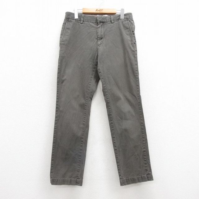 W32★古着 バナナリパブリック BANANA REPUBLIC ブランド チノ パンツ チノパン メンズ 00年代 00s コットン グレー 25apr12 中古 ボトムス ロング