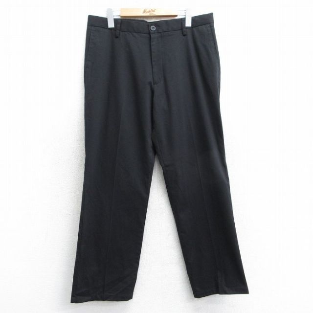 W34★古着 ドッカーズ パンツ メンズ 黒 ブラック 25apr12 中古 ボトムス ロング