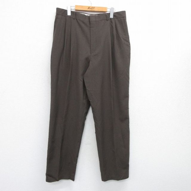 W35★古着 リーバイス Levis スラックス パンツ メンズ 80年代 80s USA製 タロン 茶 ブラウン 【spe】 25apr12 中古 ボトムス ロング