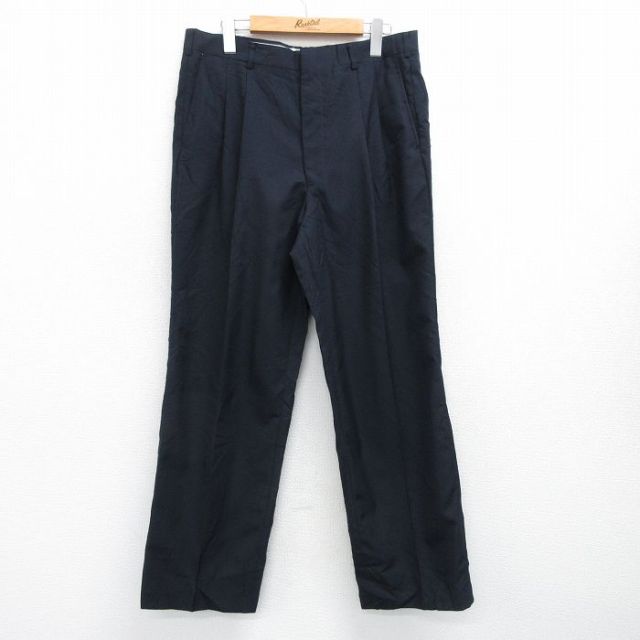 W32★古着 STAFFORD スラックス パンツ メンズ 80年代 80s USA製 タロン 紺 ネイビー 25apr12 中古 ボトムス ロング