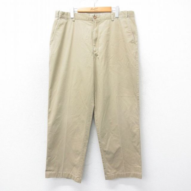W39★古着 エルエルビーン LLBEAN チノ パンツ チノパン メンズ 00年代 00s コットン ベージュ カーキ 25apr12 中古 ボトムス ロング