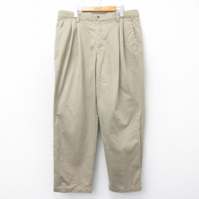 【50%OFF】W37★古着 ドッカーズ パンツ メンズ 00年代 00s コットン ベージュ カーキ 25apr12 中古 ボトムス ロング