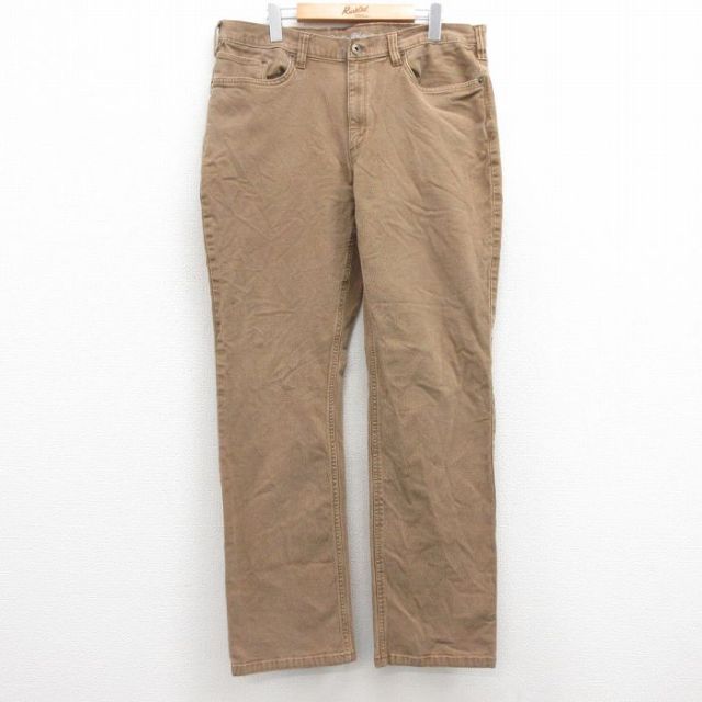 W36★古着 エディーバウアー パンツ メンズ 茶 ブラウン 25apr12 中古 ボトムス ロング