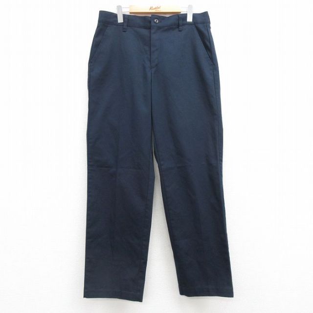 W34★古着 レッドキャップ ワーク パンツ メンズ 濃紺 ネイビー 25apr12 中古 ボトムス ロング