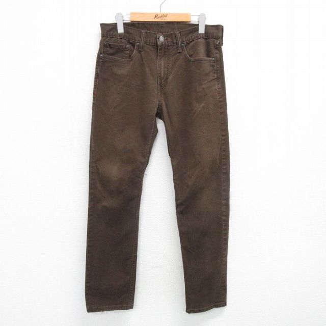 W32★古着 リーバイス Levis 502 ジーンズ メンズ 茶 ブラウン デニム 25apr14 中古 ボトムス ジーパン Gパン ロング パンツ
