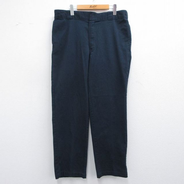 W36★古着 ディッキーズ Dickies ワーク パンツ メンズ 874 紺 ネイビー 25apr15 中古 ボトムス ロング